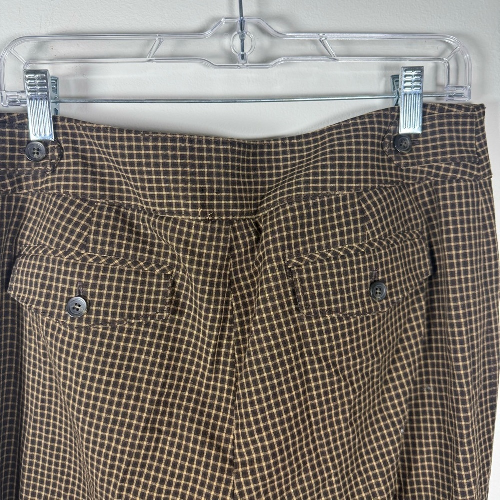 Nine West Plaid Brown Classic Straight-Leg Office Business Pants Size 12 - Picture 7 of 10